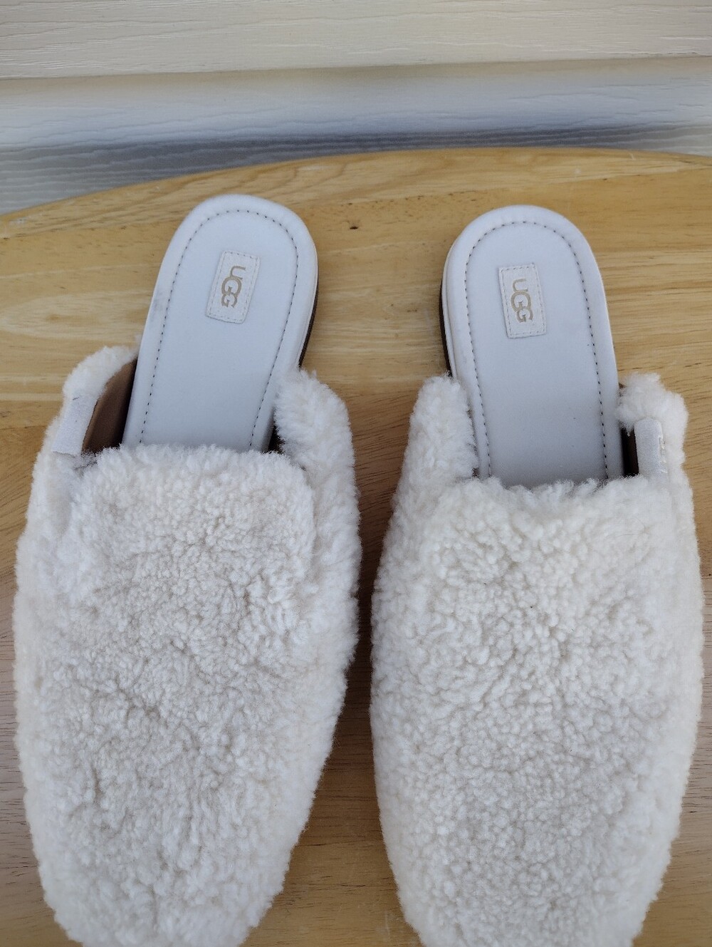 UGG Women's Natural Cream Janaya Cozy Mule Slip On Slippers Size 10 NWOB - Picture 2 of 6